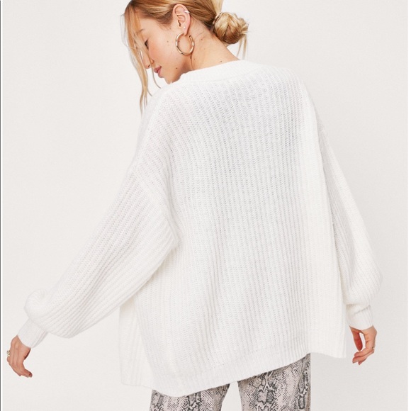 Slouchy Knit Open Front Cardigan - Picture 2 of 4